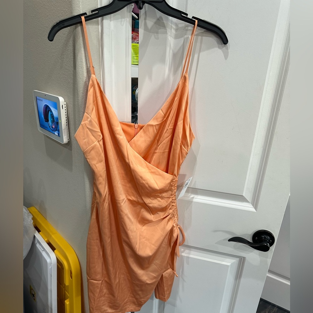 Dee Elle Peach Wrap Dress
